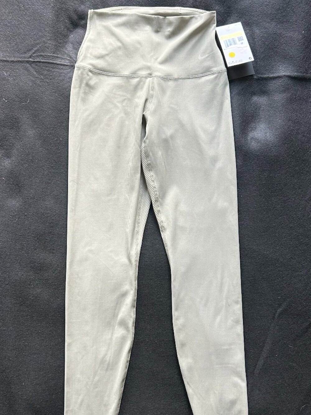 Nike Zenvy Leggings Womens Small High Rise 7/8 Dri-FIT Infinalon Ribbed Gray NWT